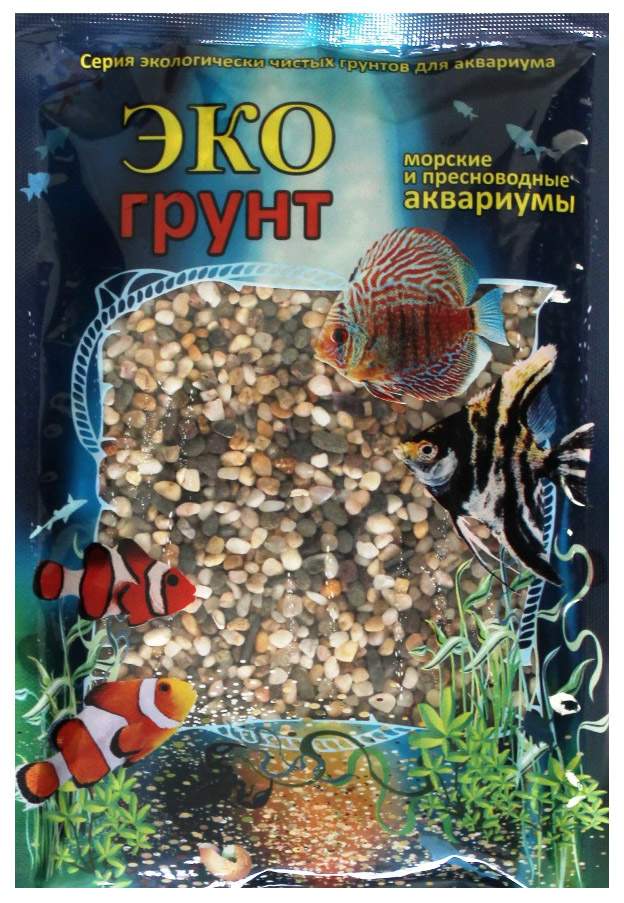 Грунт для аквариума ЭКОгрунт Галька Феодосия №0 2 - 5 мм 1 кг