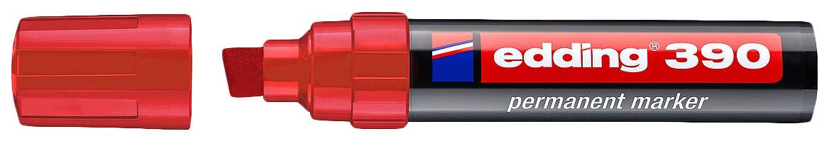 Перманентный маркер edding клиновидный наконечник, 4-12 мм красный