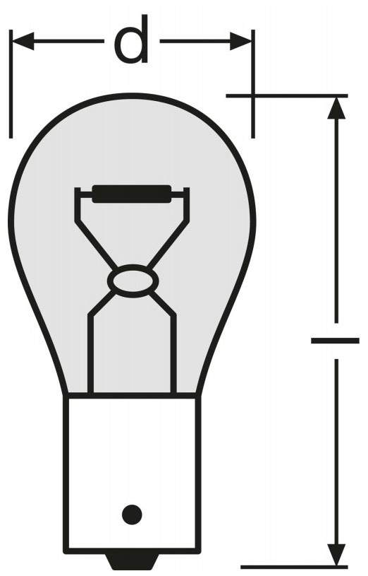 Лампа накаливания автомобильная OSRAM 12V 21W (7508LDR-01B)