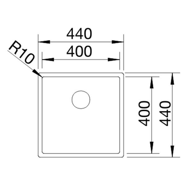 Мойка для кухни из нержавеющей стали Blanco Claron 400-U 521573