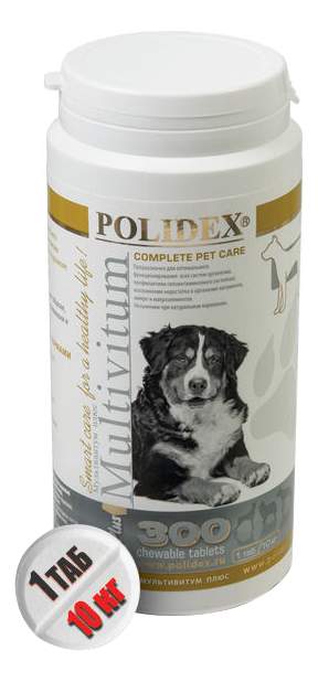 Витаминный комплекс для собак Polidex Multivitum Plus, 300 таб