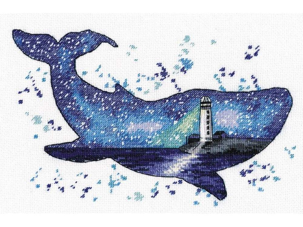 Кит и маяк рисунок