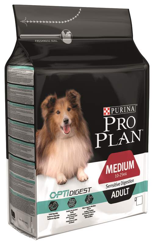 Сухой корм для собак PRO PLAN OptiDigest Medium Adult, для средних пород, ягненок, 3кг
