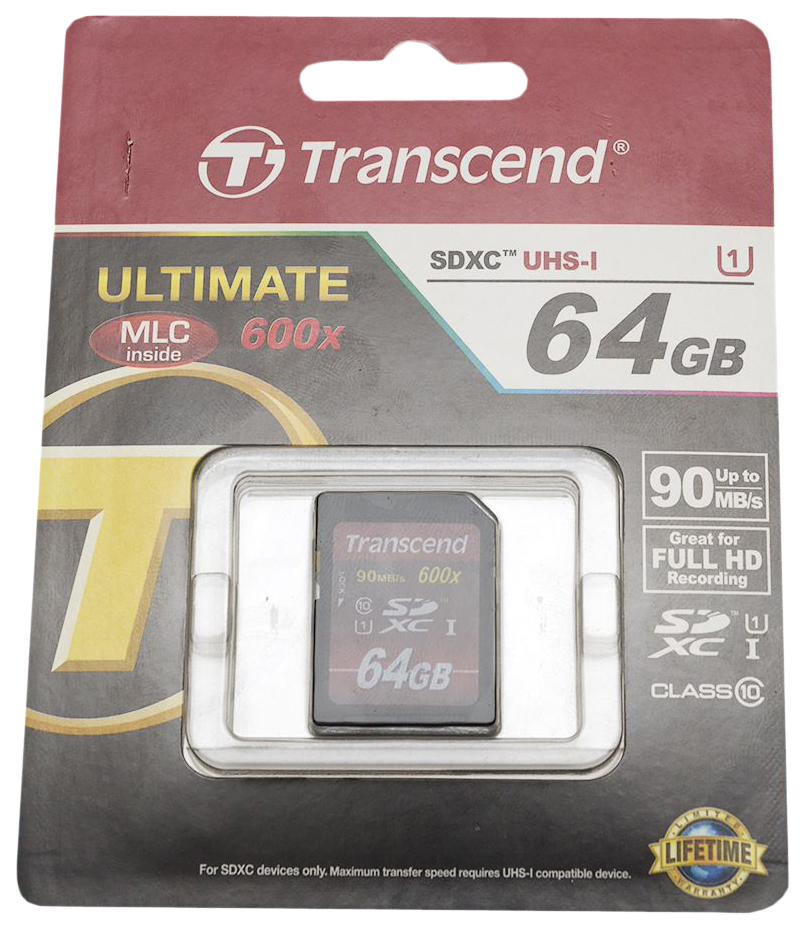 Карта памяти 64 гб transcend sdxc