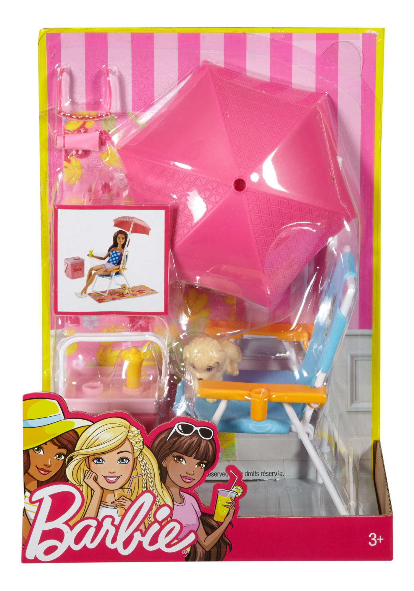 Наборы мебели Barbie Отдых на природе DXB69 DVX49 Doll & Picnic Playset –  купить в Москве, цены в интернет-магазинах на Мегамаркет