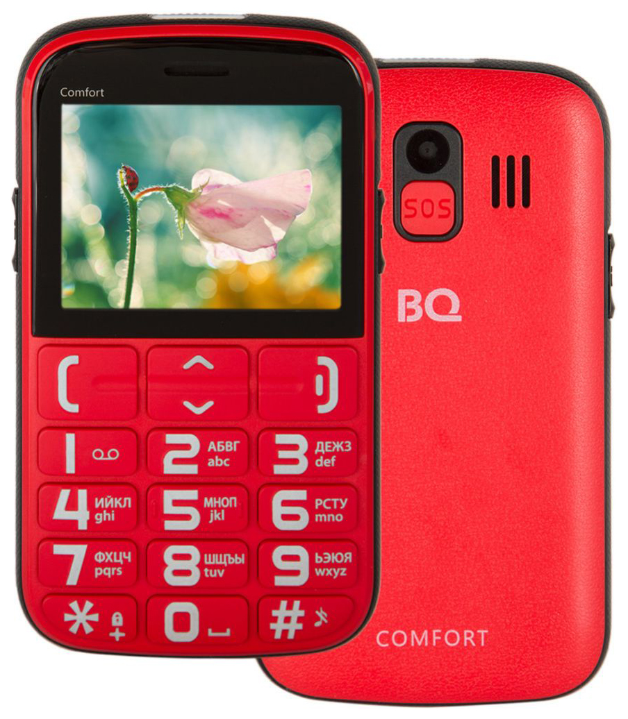 Мобильный телефон BQ 2441 Comfort Red - отзывы покупателей на маркетплейсе  Мегамаркет | Артикул: 100023827727