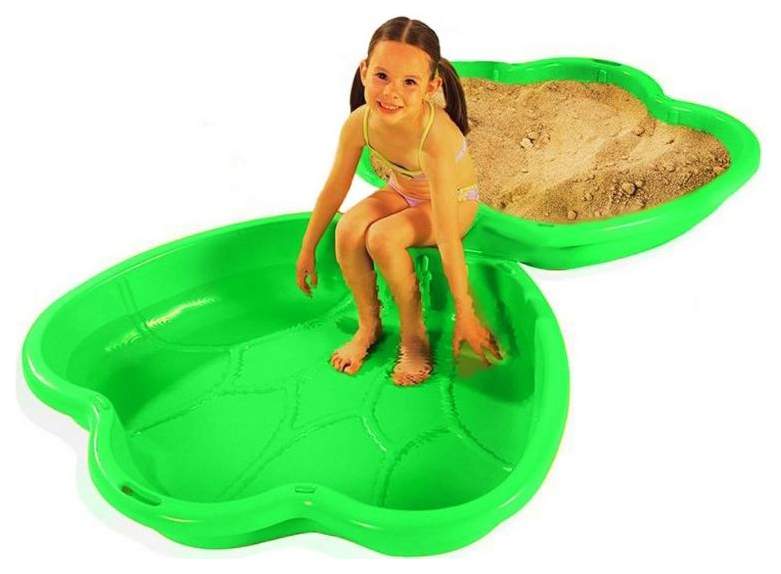 Песочница-бассейн Пластик Крыло Бабочки (1 половина) Зеленый 112х88х18h
