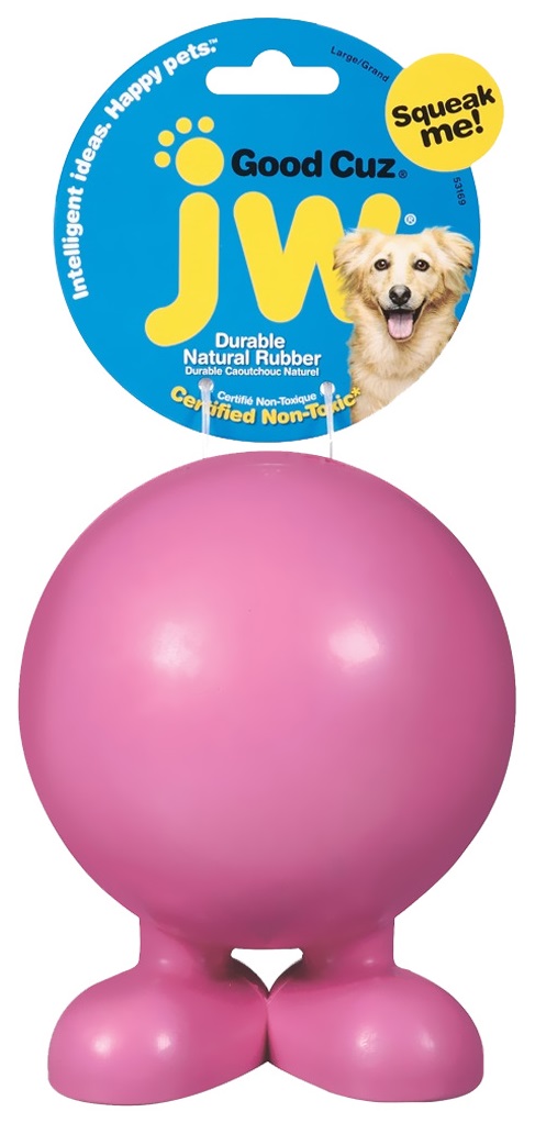Жевательная игрушка для собак JW Good Cuz medium Мяч на ножках, длина 9 см