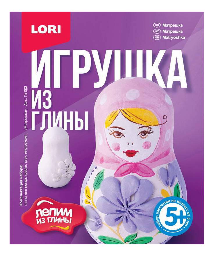 Набор для лепки из глины LORI Матрешка