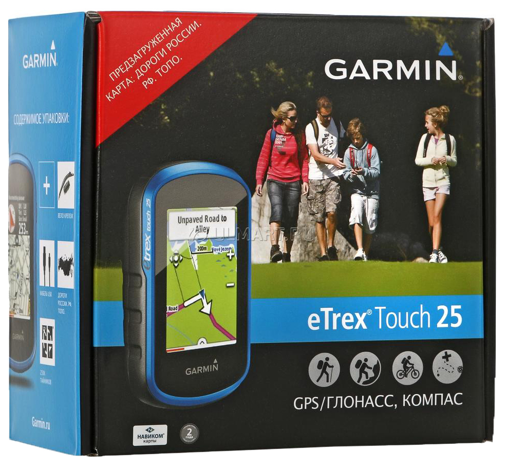 Туристический навигатор Garmin eTrex Touch 25 черный – купить в Москве,  цены в интернет-магазинах на Мегамаркет