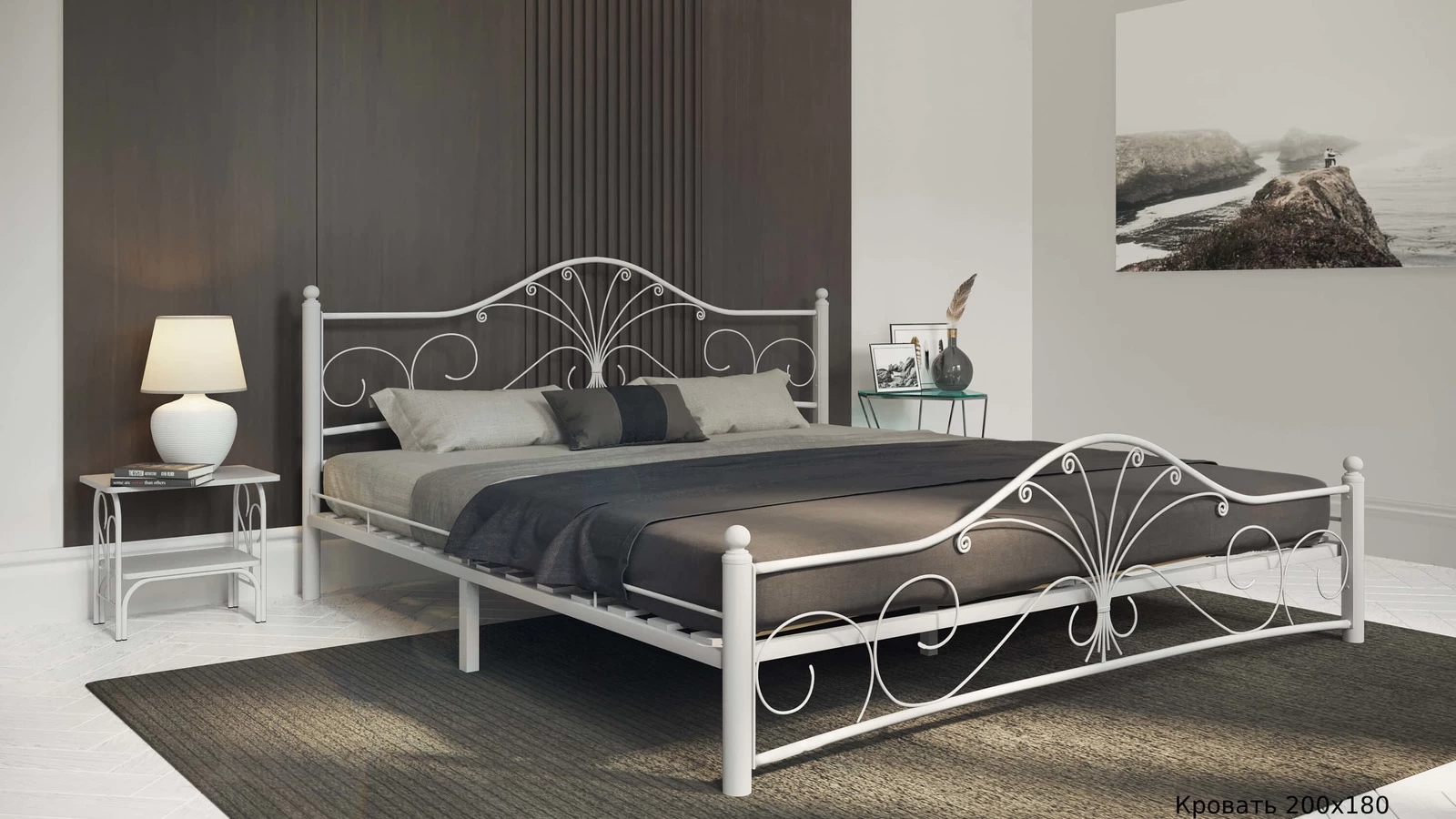 Кровать Askona PROVANCE, цвет белый 180x200