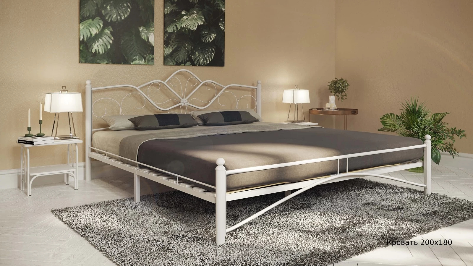 Кровать Askona LUARA, цвет белый 160x200