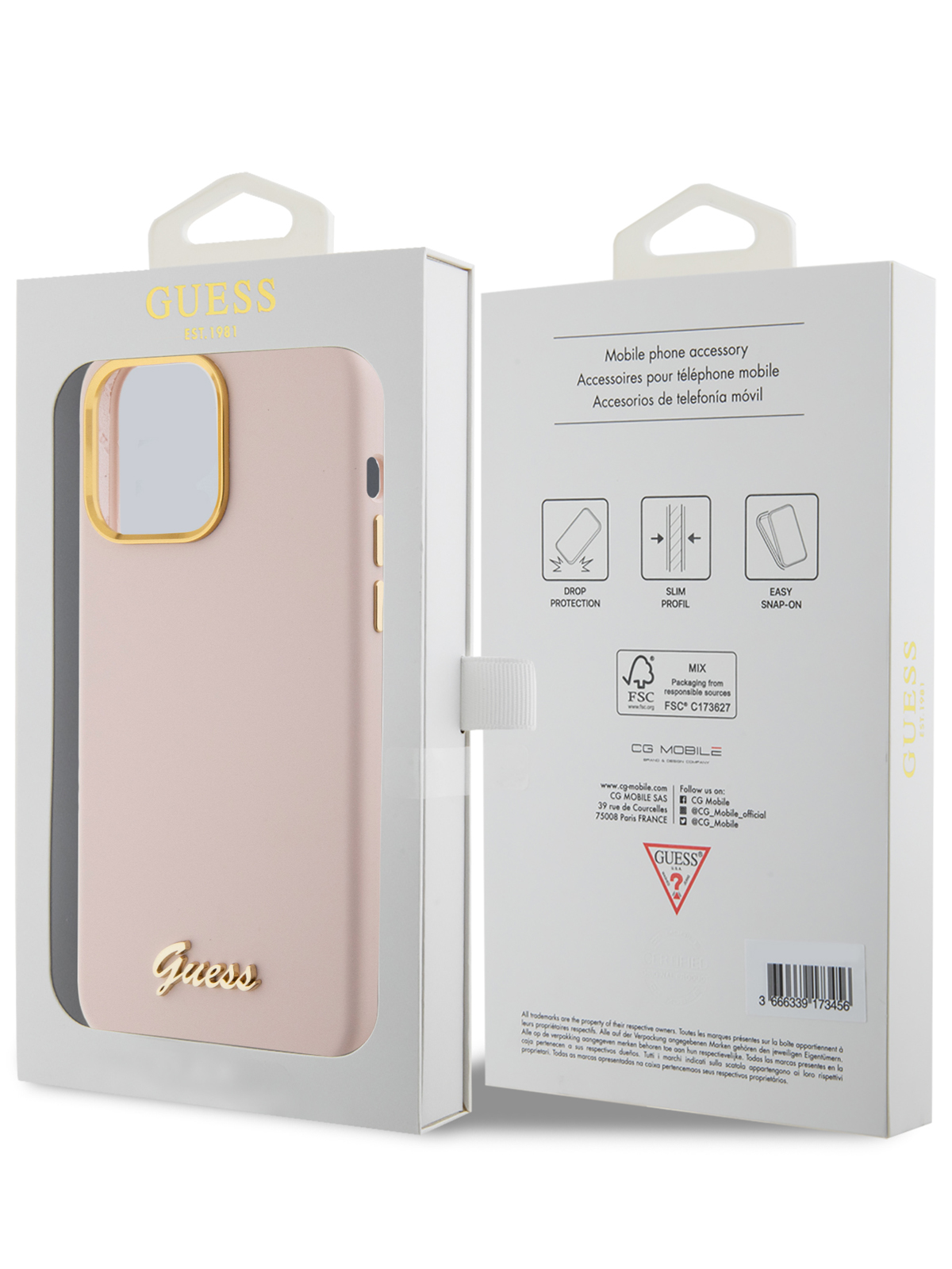 Чехол Guess для iPhone 15 Pro Max силиконовый Soft-touch Gold metal logo,  розовый, купить в Москве, цены в интернет-магазинах на Мегамаркет