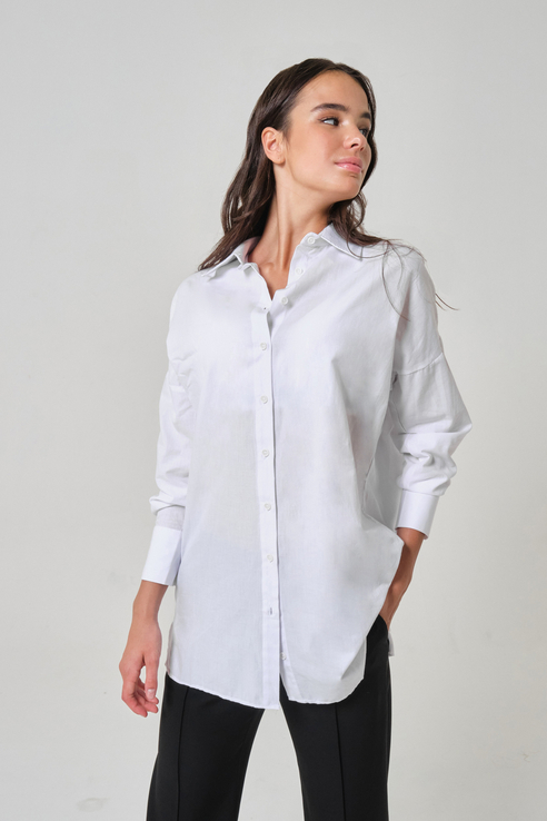Рубашка женская Tom Farr T W7604.50 белая 48 RU