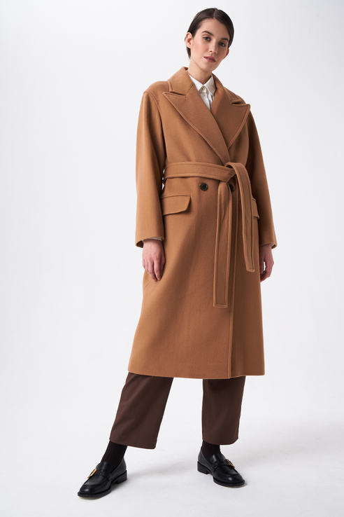 Пальто женское Calista 0-4410456M коричневое 42 RU