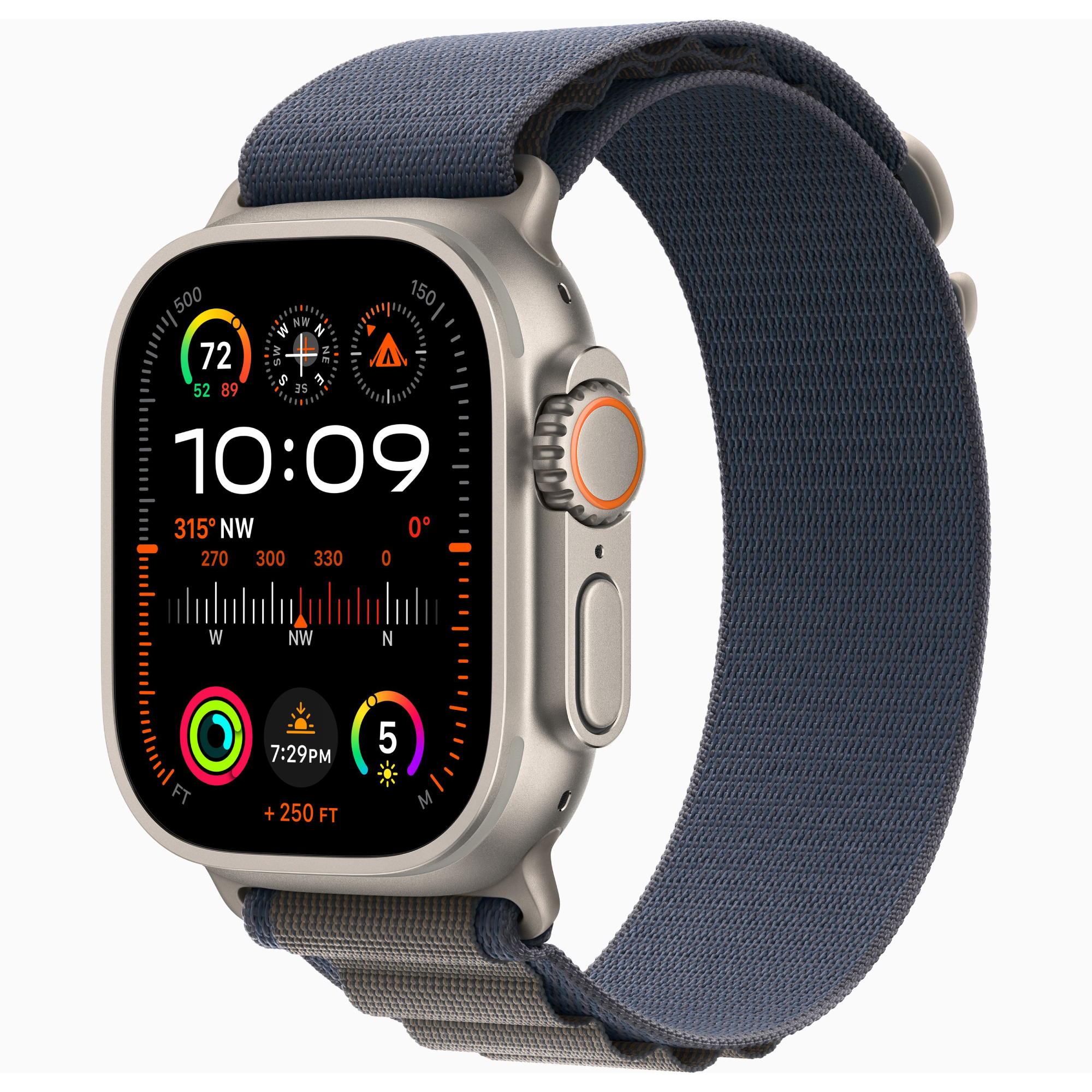 Смарт-часы Apple Watch Ultra 2 GPS, Cellular, 49 мм, Titanium, Blue Alpine, S, MREK3, купить в Москве, цены в интернет-магазинах на Мегамаркет