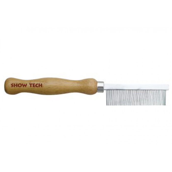 Расческа Show Tech Wooden Comb, для мягкой шерсти животных, 18 см, с зубчиками 1,7 мм