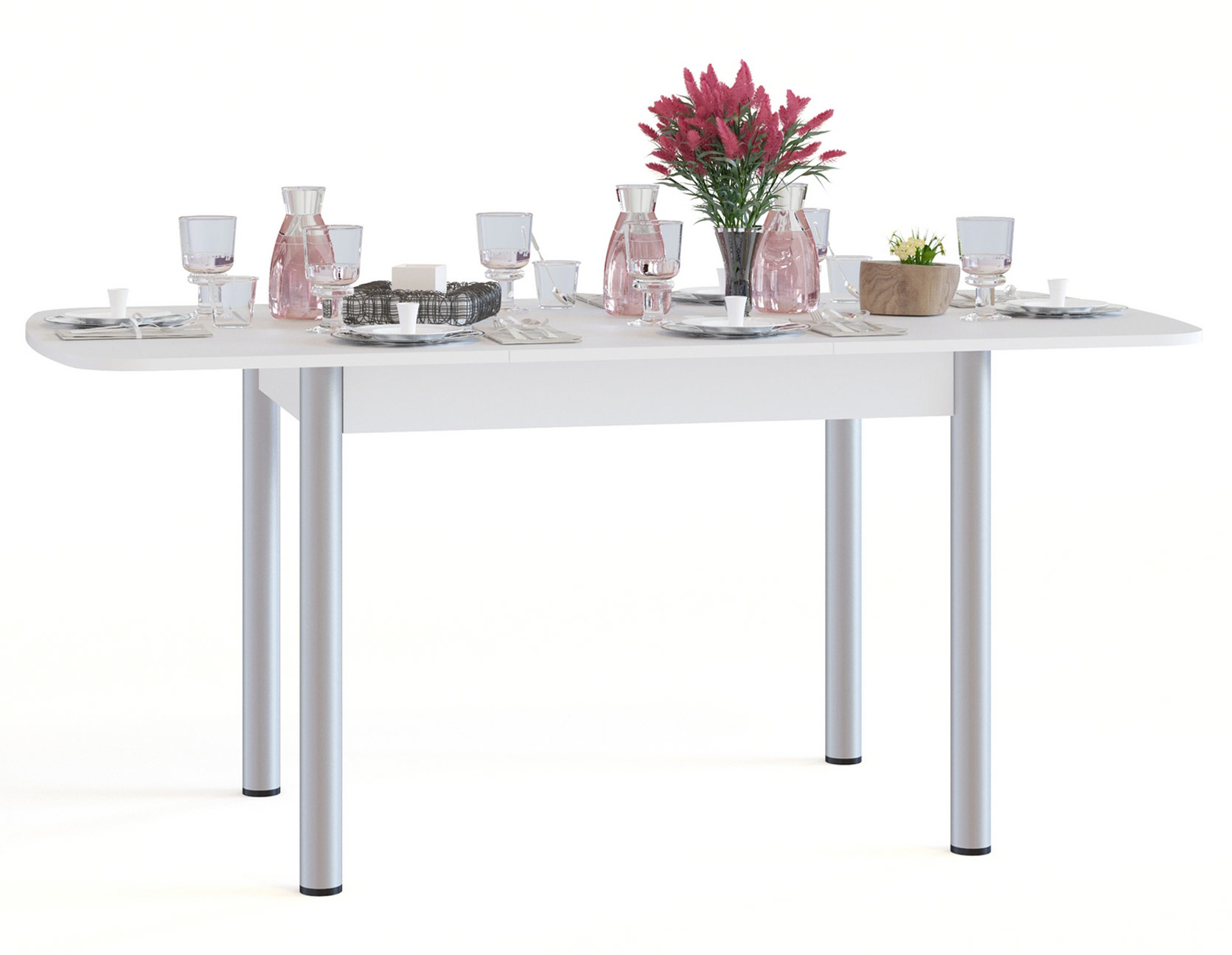 Кухонный стол Сокол СО-3м белый, 165х80х77 см