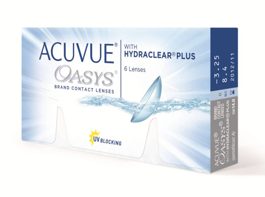 Контактные линзы Acuvue Oasys with Hydraclear Plus 6 линз R 8,8 -12,00