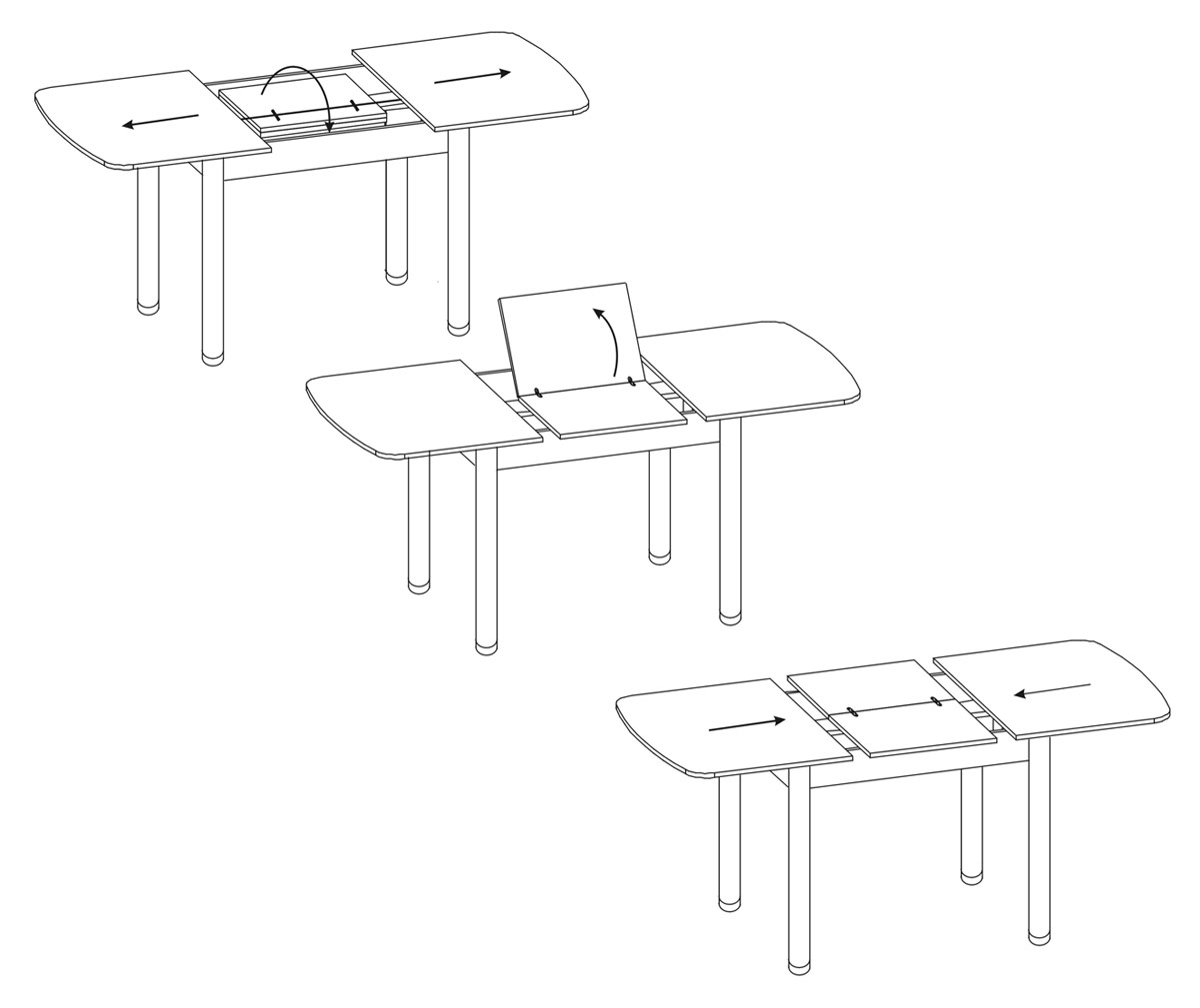 Кухонный стол Сокол СО-3м белый, 165х80х77 см