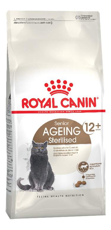 Сухой корм для кошек ROYAL CANIN Senior Ageing Sterilised 12+, для пожилых, 4кг