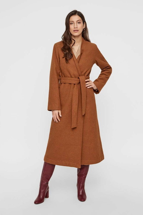 Пальто женское Y.A.S 26015376 коричневое M