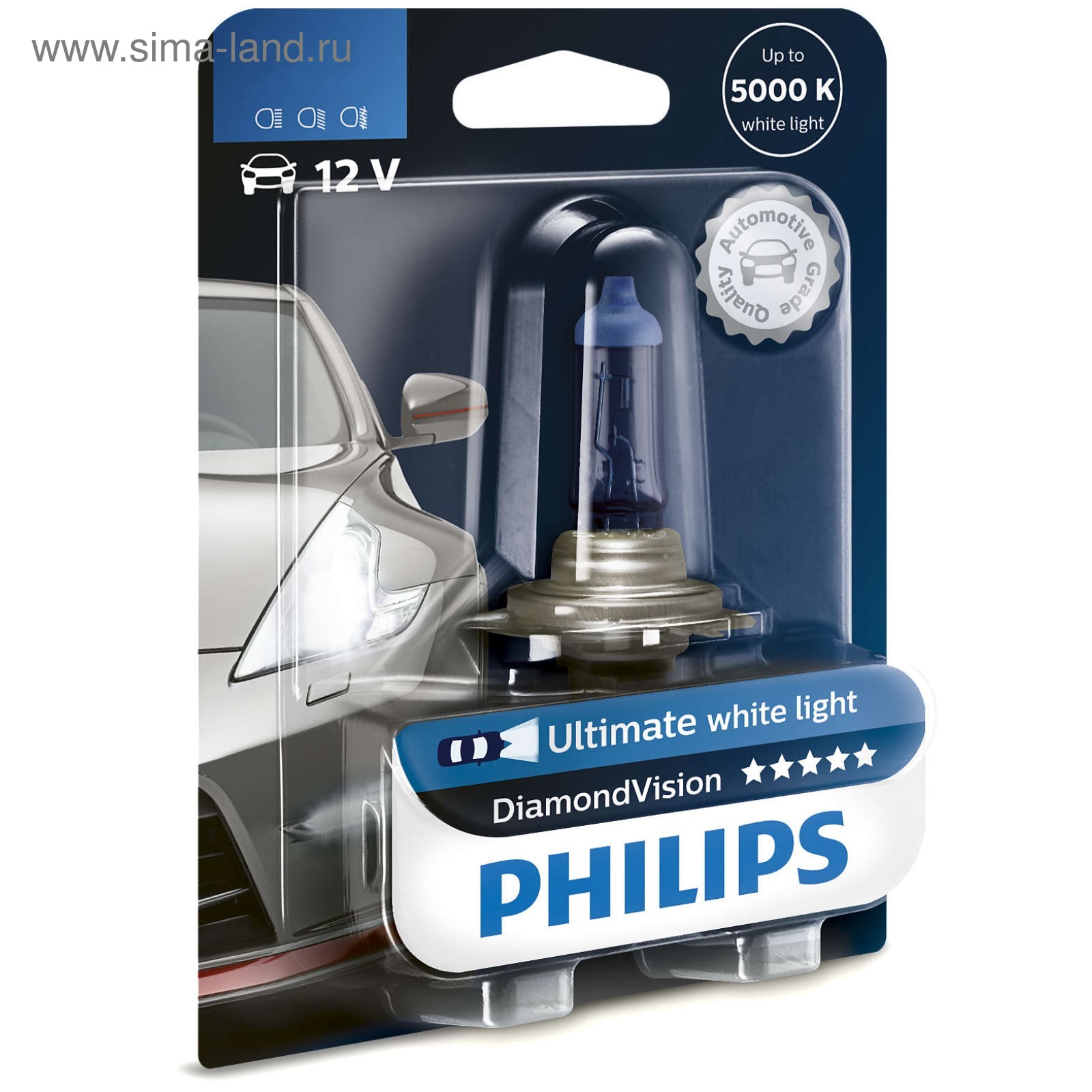 Лампа Галогенная Блистер 1шт Hb3 12v 65w P20d Diamond Vision Philips арт. 9005DVB1 - купить в Москве, цены на Мегамаркет | 100025304431