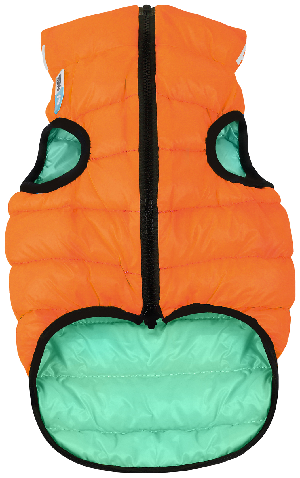 Куртка для собак AiryVest размер M унисекс, зеленый, оранжевый, длина спины 44 см