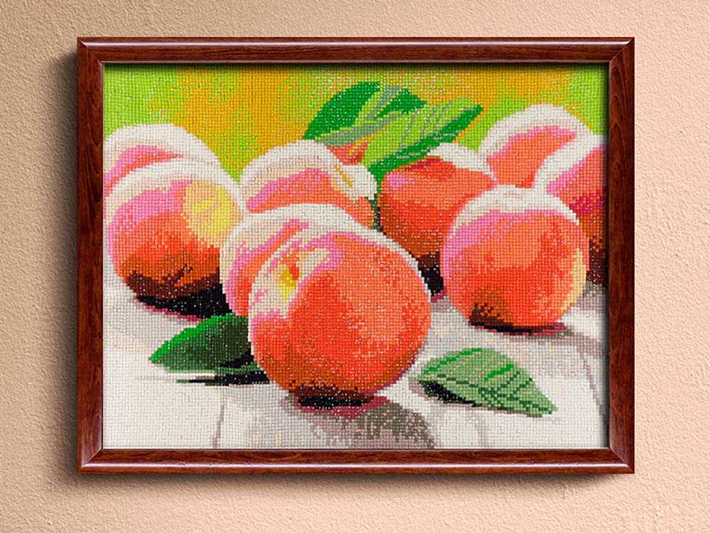 вышивка персиков. вышивка крестом персики. вышивка персики. Luca-s груши bl22420. вышивка персики.