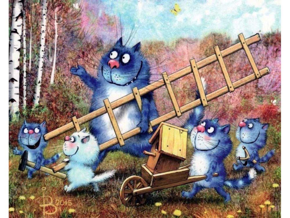 Синие коты картинки