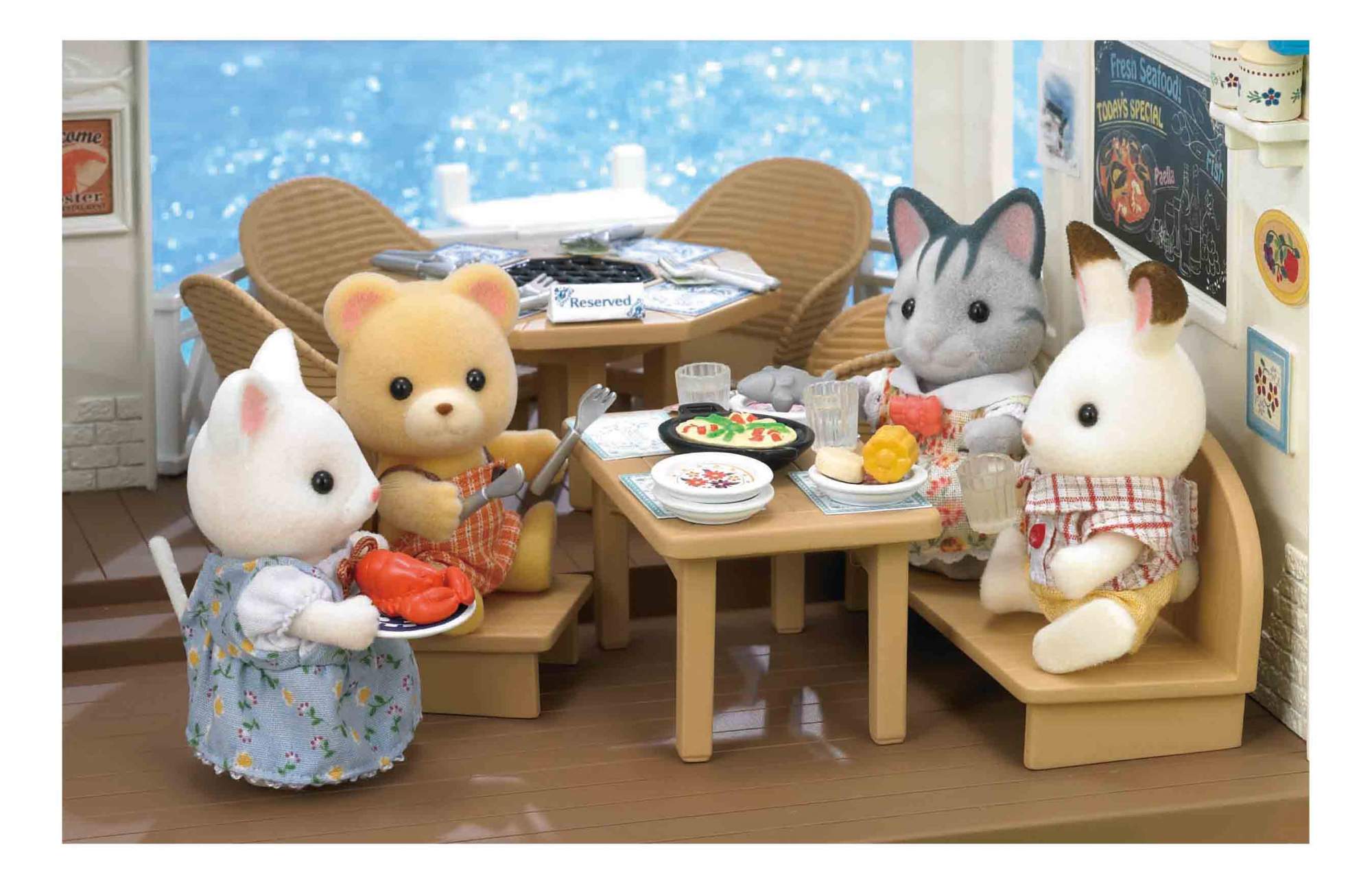 Silvania family. Sylvanian Families морской ресторан 4190. Sylvanian Families 4190. Seaside Restaurant Sylvanian Families. Коллекция Сильвания Фэмили.