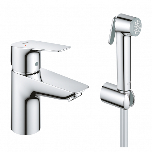 Смеситель для раковины Grohe BauEdge 23757001 с гигиеническим душем