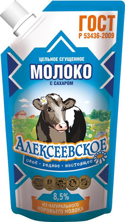 Молоко сгущенное Алексеевское 8.5% с сахаром 650 г