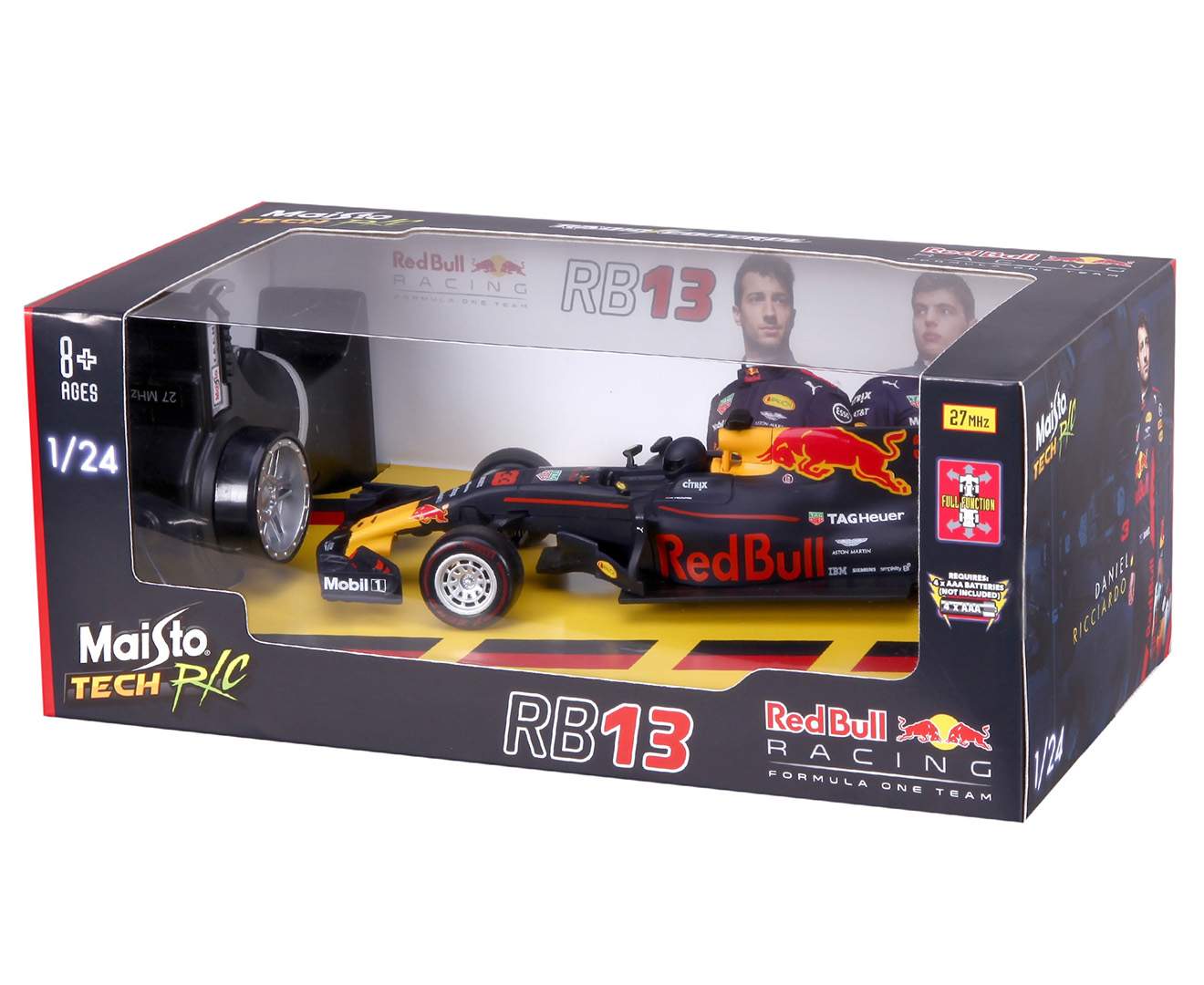 Радиоуправляемая машинка Maisto Red Bull 13 Ricciardo 1:24 Красная – купить  в Москве, цены в интернет-магазинах на Мегамаркет