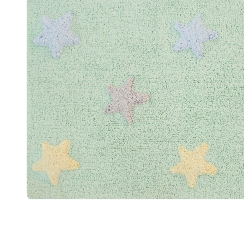 Lorena canals ковер триколор звезды stars tricolor (мятный) 120*160