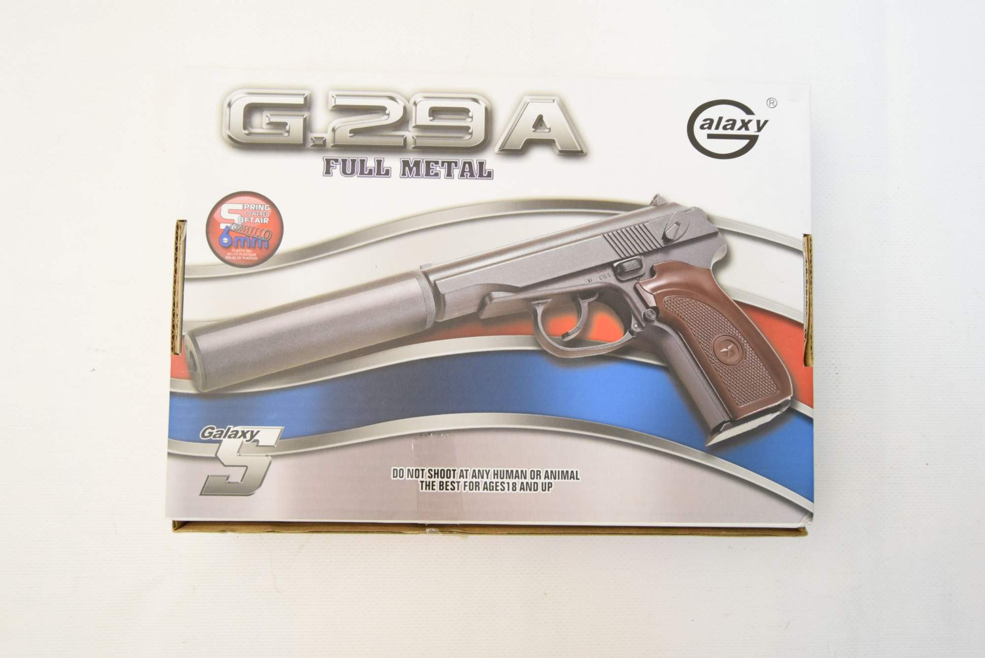 Мм g. Страйкбольный пистолет Galaxy g.29. Пистолет галакси g29. Страйкбольный пистолет Galaxy g.29a ПМ С глушителем. Пистолет страйкбольный Galaxy "g.29", пружинный, 6 мм.