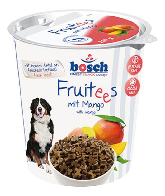 Лакомство для собак Bosch Fruitees, косточки, птица, манго, 200г