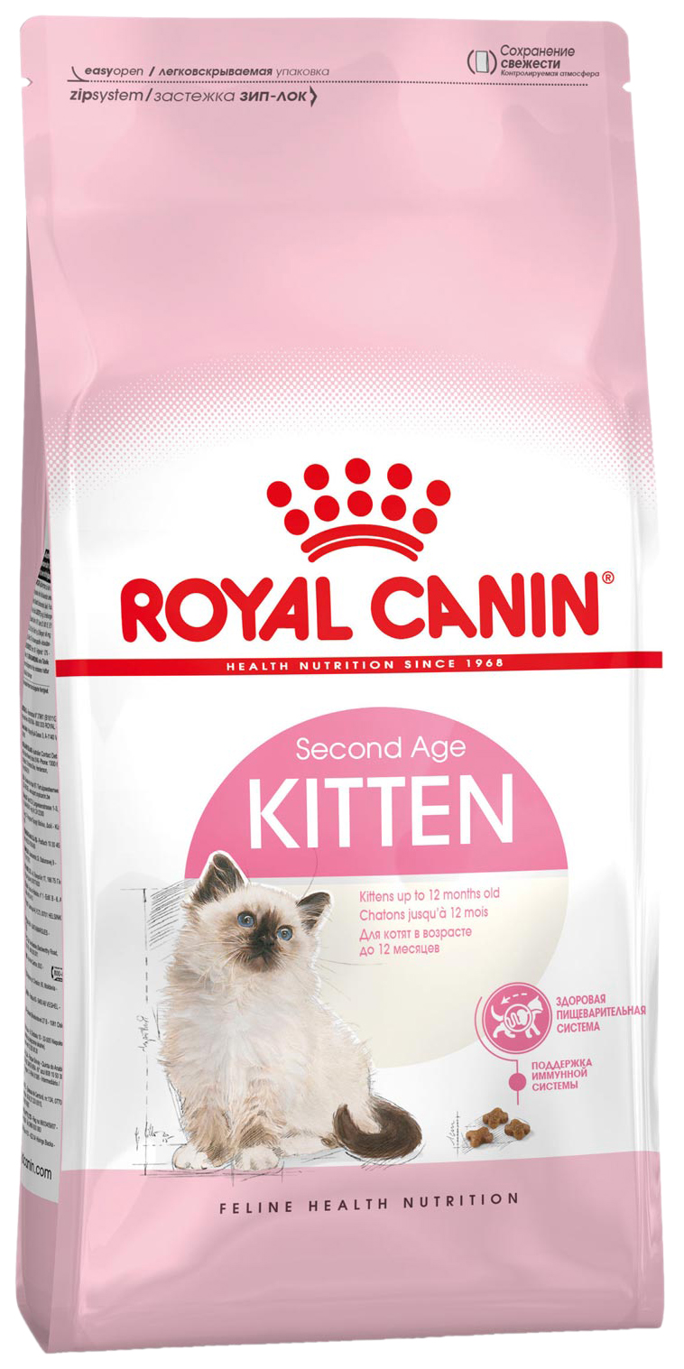 Сухой корм для котят ROYAL CANIN Feline Health Nutrition Kitten, домашняя птица, 4кг