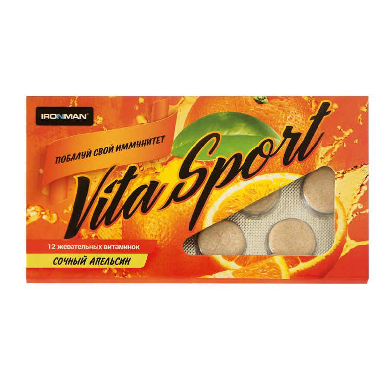 Витаминно-минеральный комплекс Ironman Vita Sport апельсин 12 таблеток - купить в fitomarket, цена на Мегамаркет