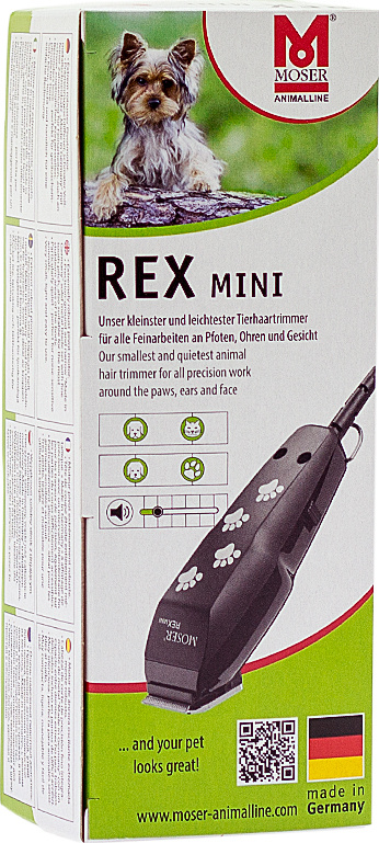 Купить триммер для животных Moser Rex Mini 1411-0062 для лап, ушей,  мордочки, цены на Мегамаркет | Артикул: 100001280433