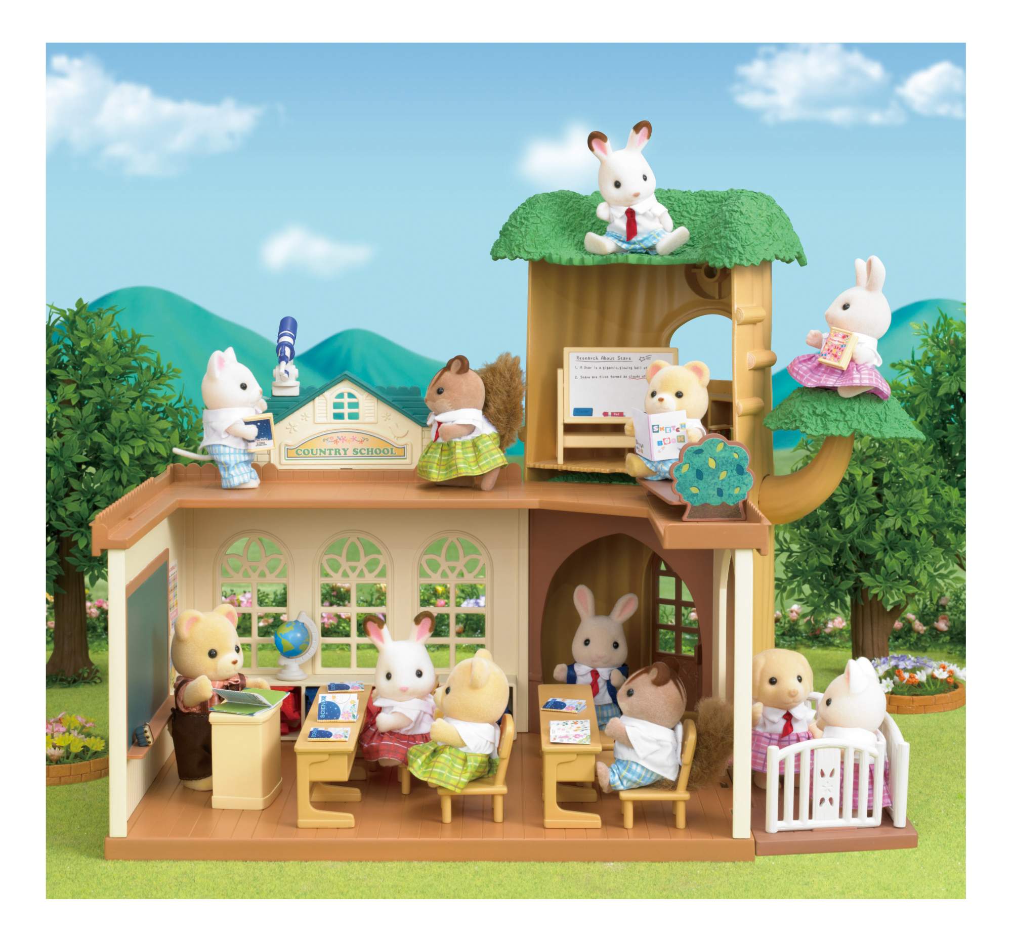 Сельвания фемелис. Домик Сильвани (Sylvanian Families). Набор Sylvanian Families Лесная школа (5105). Сильвания Фэмили игрушки школа. Кукольный домик Сильвания Фэмили.