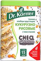 Хлебцы Dr.Korner кукурузно-рисовые с чиа и льном 100 г - купить в ООО ЛОРЭВ, цена на Мегамаркет