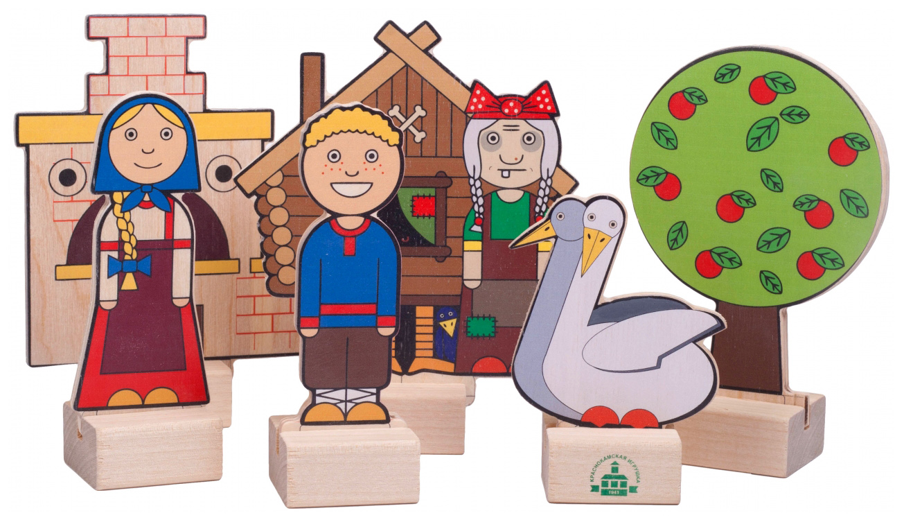 Кукольный театр Краснокамская игрушка Персонажи сказки Гуси-лебеди Н-64