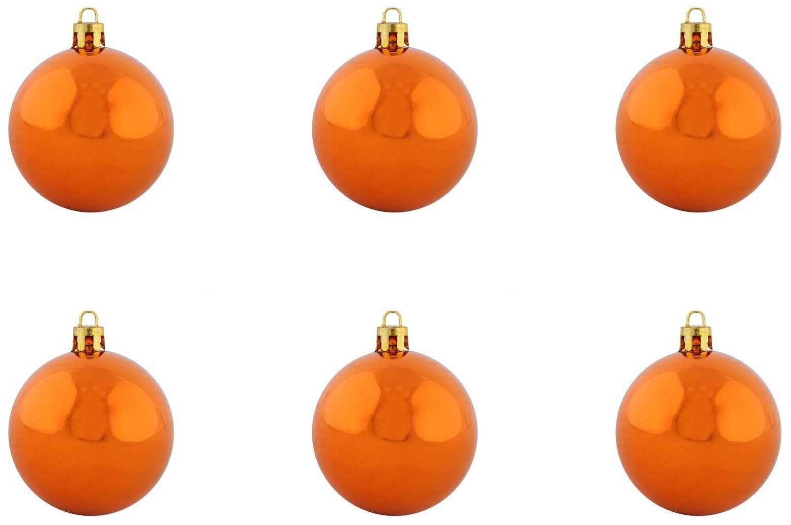 Набор шаров на ель Snowmen Оранжевые шары ЕК0282 6 см 6 шт.