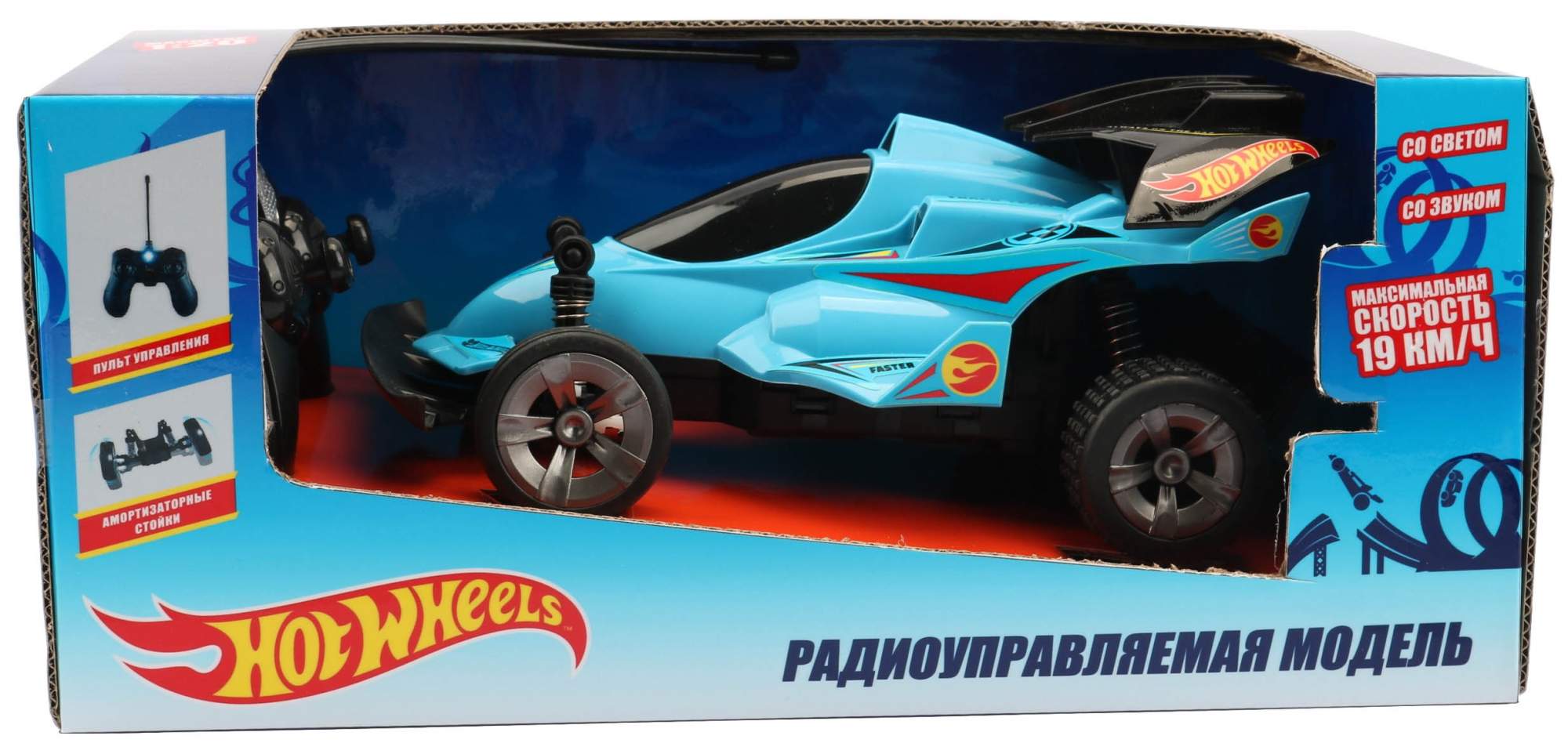 Купить радиоуправляемая машинка Mattel Т10980 Hot Wheels Багги cо светом и  звуком, цены на Мегамаркет