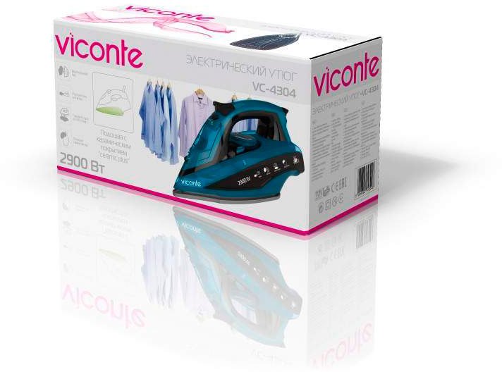 Утюг VICONTE VC-4304 (2200 W, керамическая поверхность) AliExpress