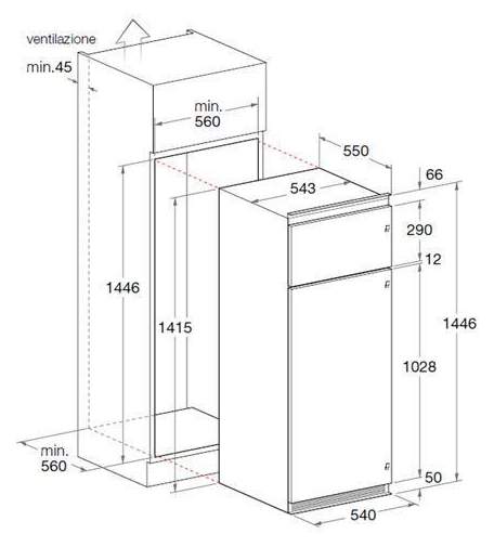 Встраиваемый холодильник комби gorenje rki4182a1 схема встраивания