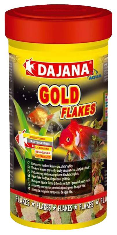 Корм для рыб Dajana GOLD FLAKES, хлопья, 100 мл