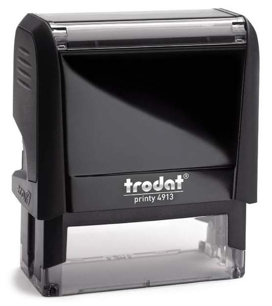 Оснастка для печати  Trodat Printy 4913 P4. Поле: 58х22 мм. Цвет корпуса: черный.