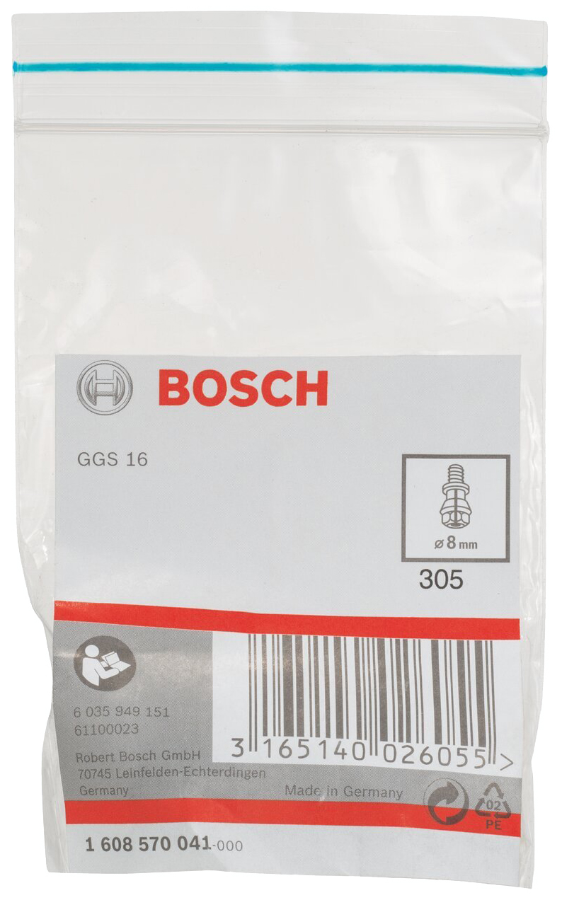 Цанга для шлифовальных машин Bosch 8 мм GGS 16 1608570041 - купить в  Москве, цены на Мегамаркет